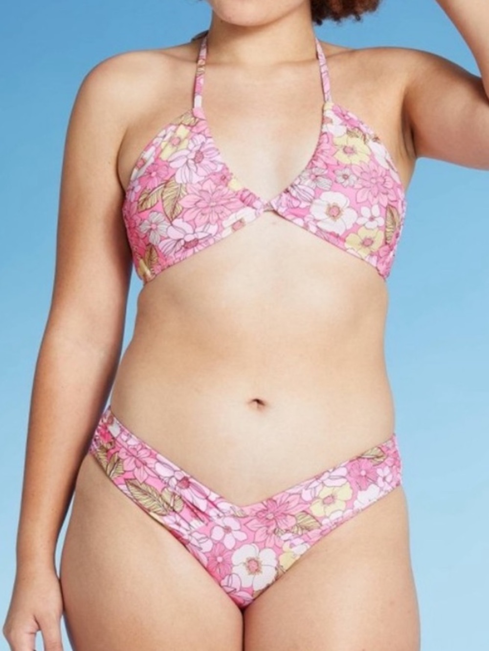 Pink Floral Bikini Set